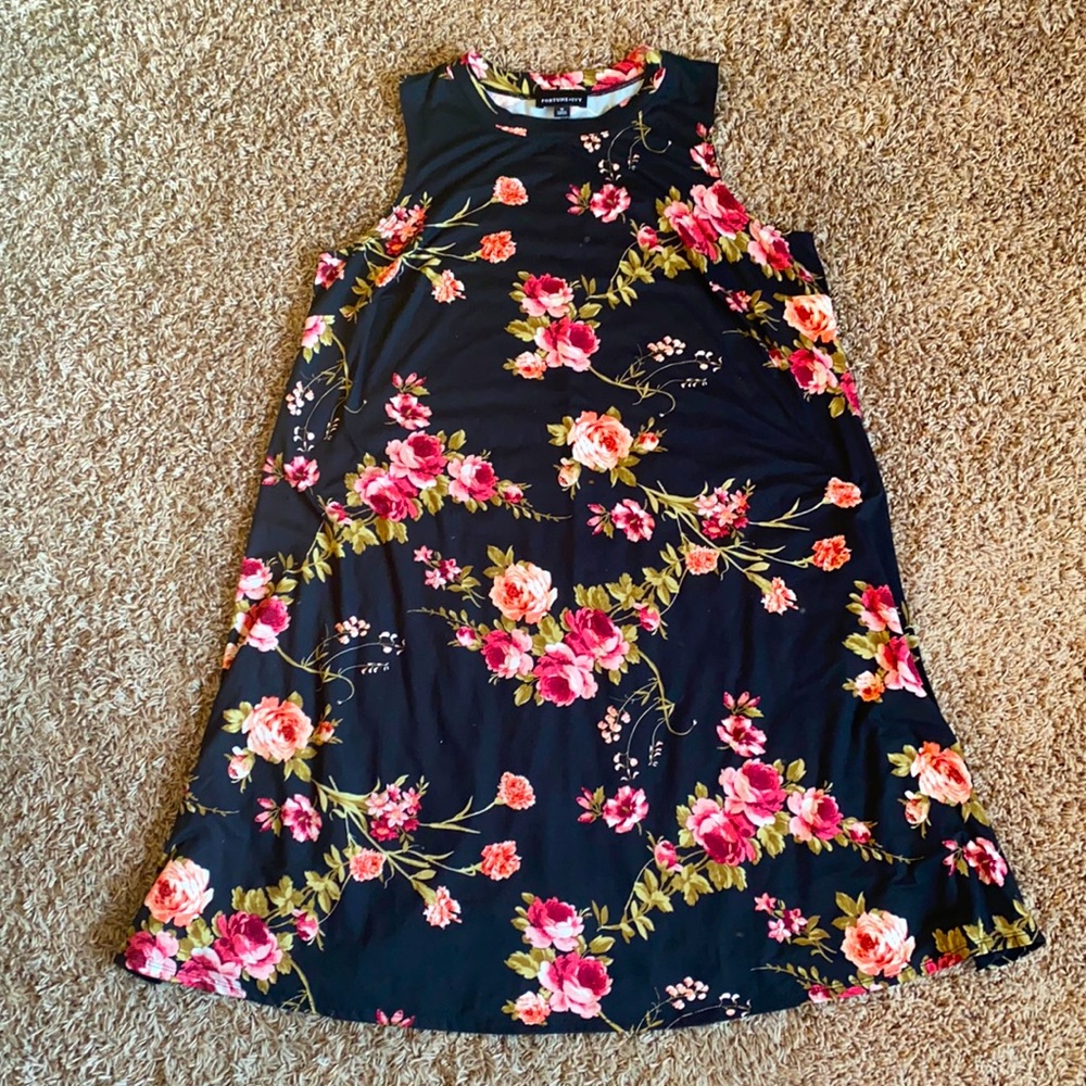 Floral swing dress